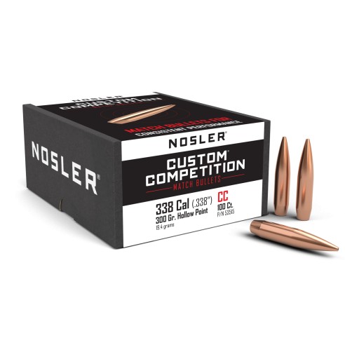 Ogives NOSLER Cal.338 HPBT Custom Competition...