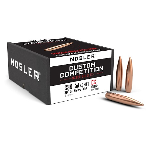 Ogives NOSLER Cal.338 HPBT Custom Competition 300gr x100