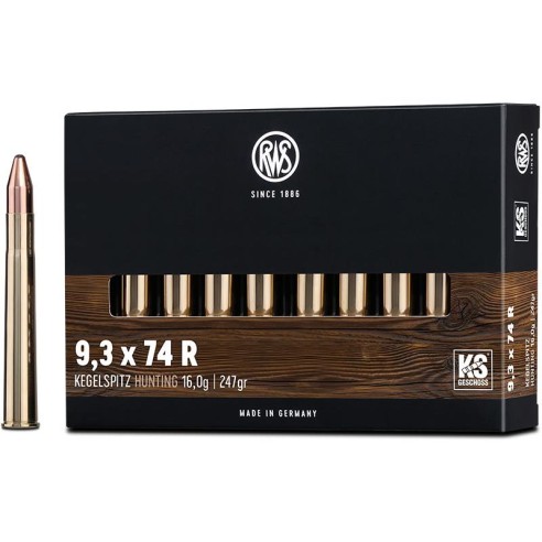 Munitions RWS 9.3x74R KS 247gr x20