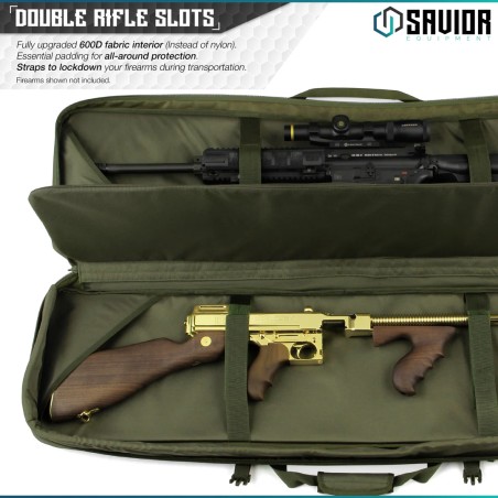 Housse SAVIOR Double carabines Urban Warfare Rifle OD Green 90cm (36")