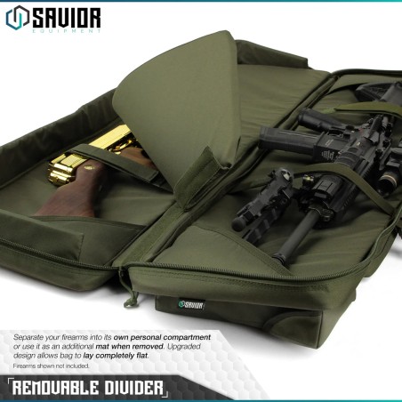 Housse SAVIOR Double carabines Urban Warfare Rifle OD Green 90cm (36")