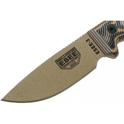 Couteau ESEE Model 3 Dark Earth Coyote/Noir
