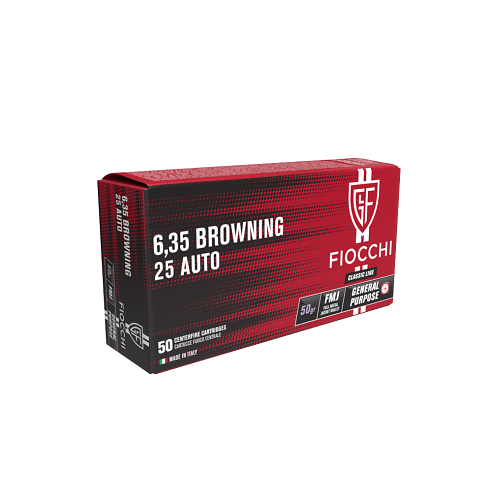 Munitions FIOCCHI 6.35 Browning (.25 ACP) FMJ 50gr x50