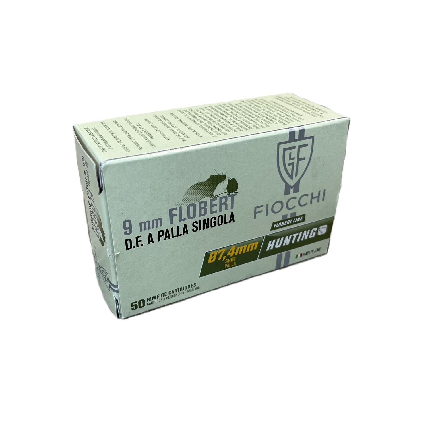 Cartouches balles FIOCCHI 9mm Flobert 7.4mm balle ronde