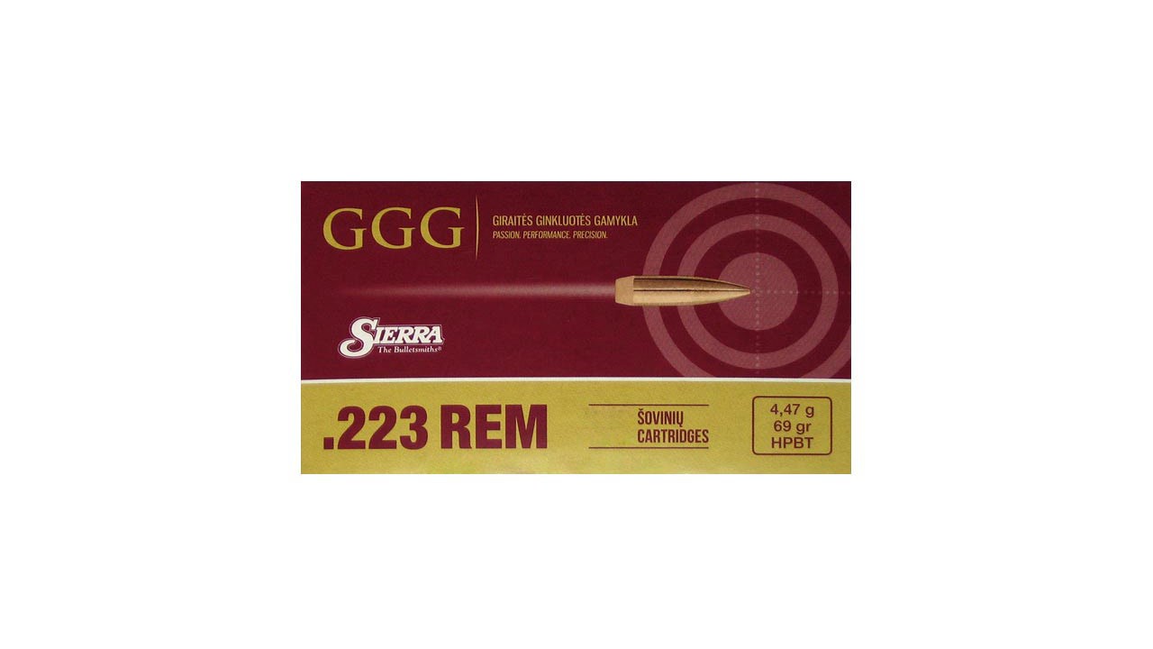 Munitions GGG .223 Rem HPBT 69gr x20