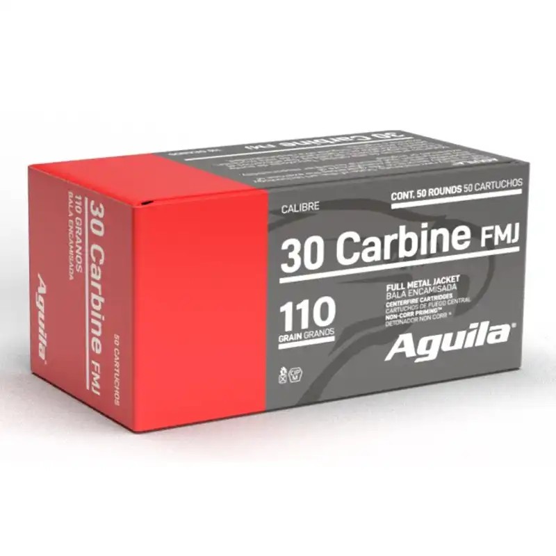 Munitions AGUILA 30 Carbine (30M1)  FMJ 110gr x50