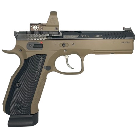 Pack pistolet CZ Shadow 2 Dark Earth Optic ready  + Point rouge LEUPOLD