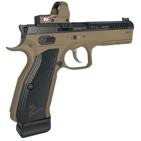 Pack pistolet CZ Shadow 2 Dark Earth Optic ready  + Point rouge LEUPOLD