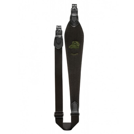 Bretelle RISERVA en Cordura noir brodé sanglier