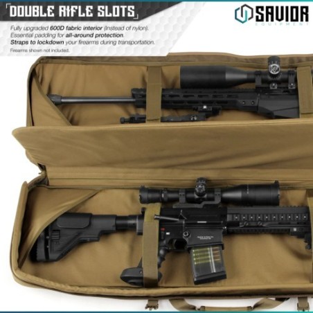 Housse SAVIOR Double carabines Urban Warfare Rifle TAN 90cm (36")