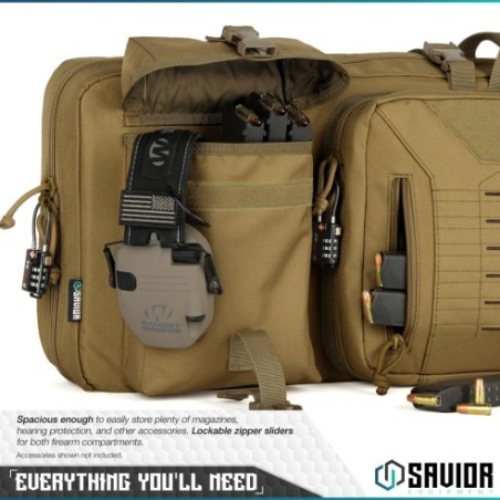 Housse SAVIOR Double carabines Urban Warfare Rifle TAN 90cm (36")