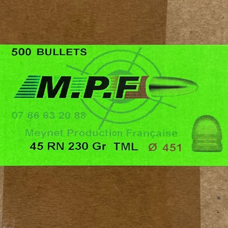 Ogives MPF 45 RN Ø.451 230gr TML x500