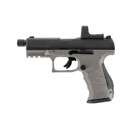 Pistolet WALTHER PPQ M2 Q4 TAC Combo 4.6" CO2 Cal 4.5mm + Point rouge RDS8