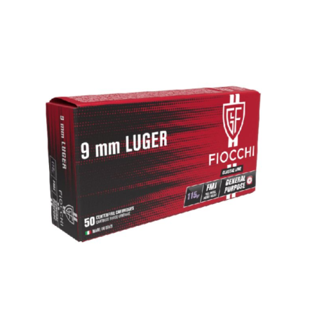MUNITIONS FIOCCHI 9X19 115GR FMJ X50