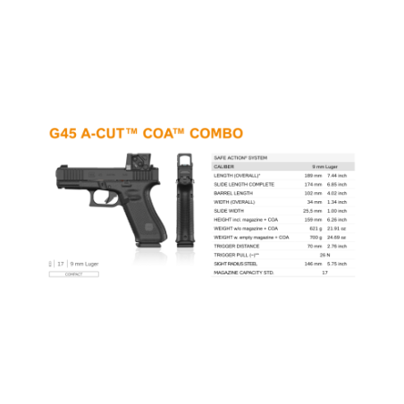 Pistolet GLOCK 45 FS A-CUT Combo AIMPOINT COA