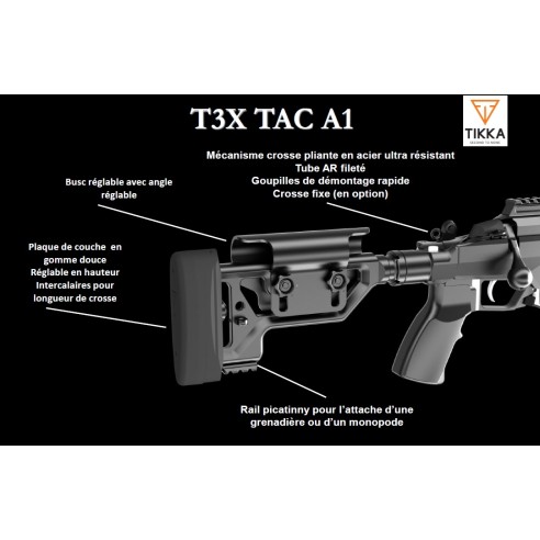 Carabine TIKKA T3X TAC A1 Cal.308 Win Coyote Brown