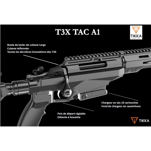 Carabine TIKKA T3X TAC A1 Cal.308 Win Coyote Brown
