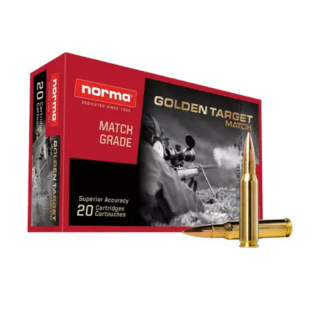 MUNITIONS NORMA 308 175GR FMJ GOLDEN TARGET  X20