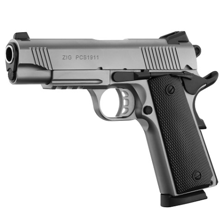 Pistolet TISAS Zig PCS 1911 Commander Inox 4.25"  Cal.45 ACP