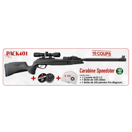 Pack Noël 2025 GAMO Carabine Speedster IGT 10X Gen2 19.9j + Lunette