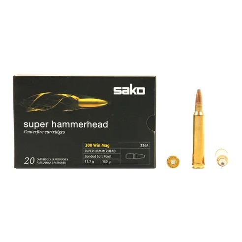 Munitions SAKO Super Hammerhead 180gr Cal.300...