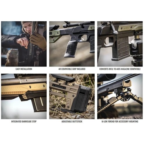 Châssis ORYX Sportsman Noir pour carabine CZ 457