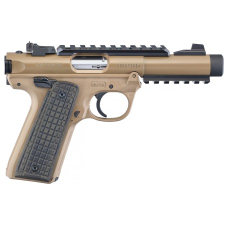Pistolet RUGER Mark IV 22/45 Tactical Cerakote Brown Cal.22lr
