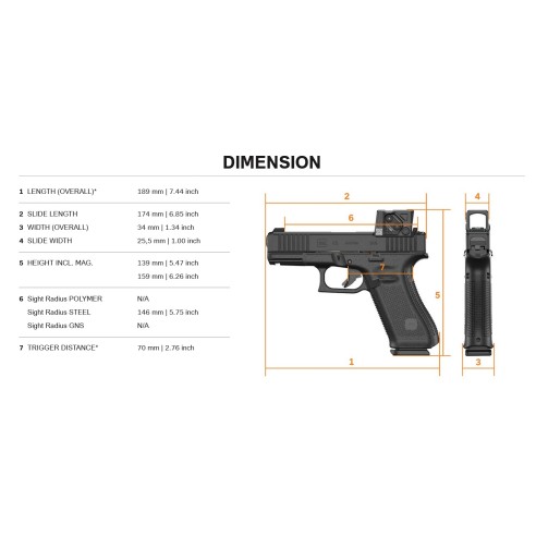 Pistolet GLOCK 45 Hunter FS A-CUT Combo...